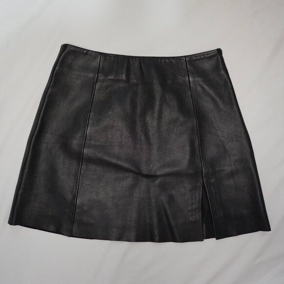 Reformation Veda Margie Leather Mini Skirt - Size 2 - Picture 5 of 14